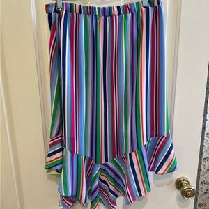 A New Day multi colored striped midi skirt